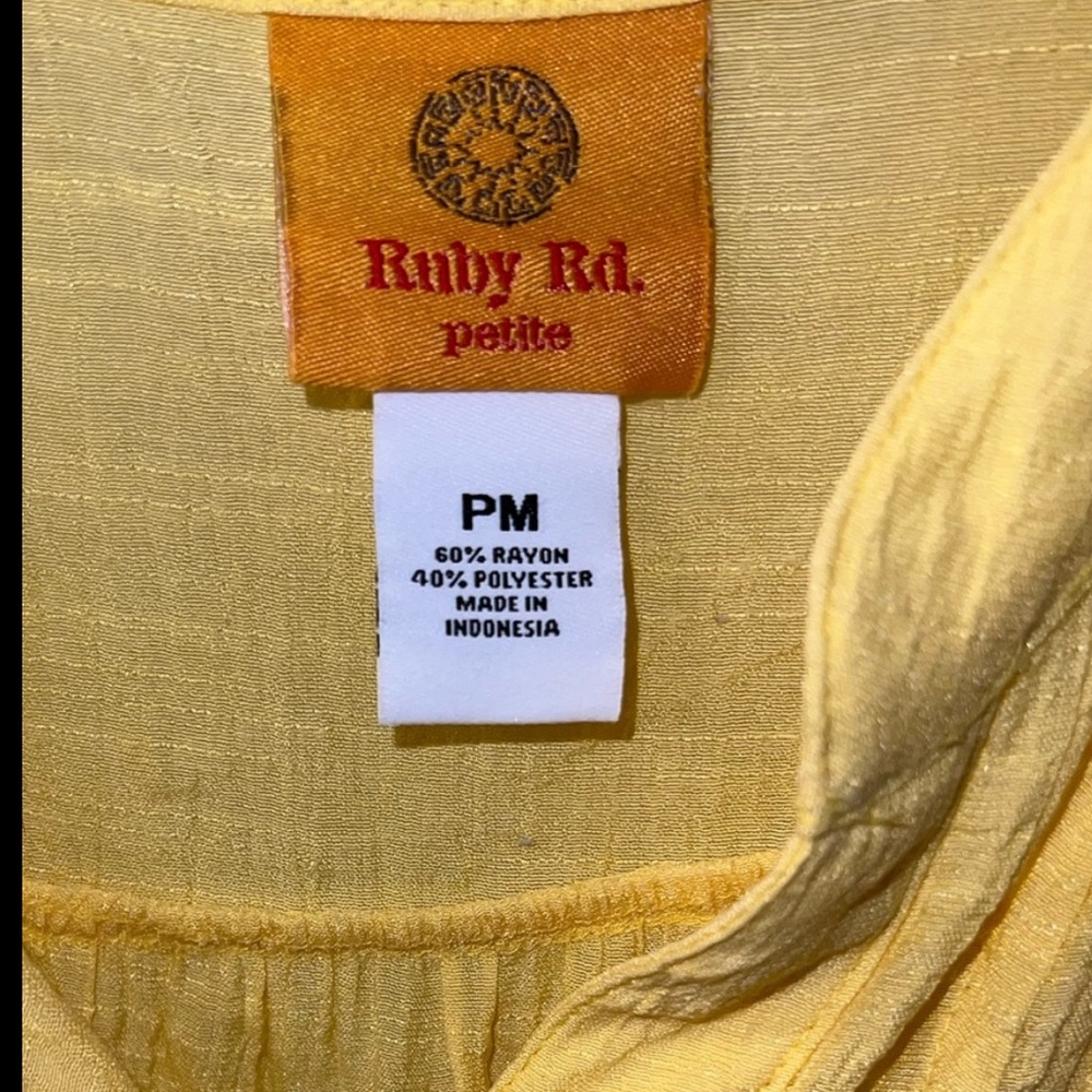2-Ruby Rd Tops Blue & Yellow Sz M & PM - Picture 10 of 11